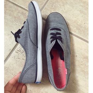 Grey Keds with Black Laces